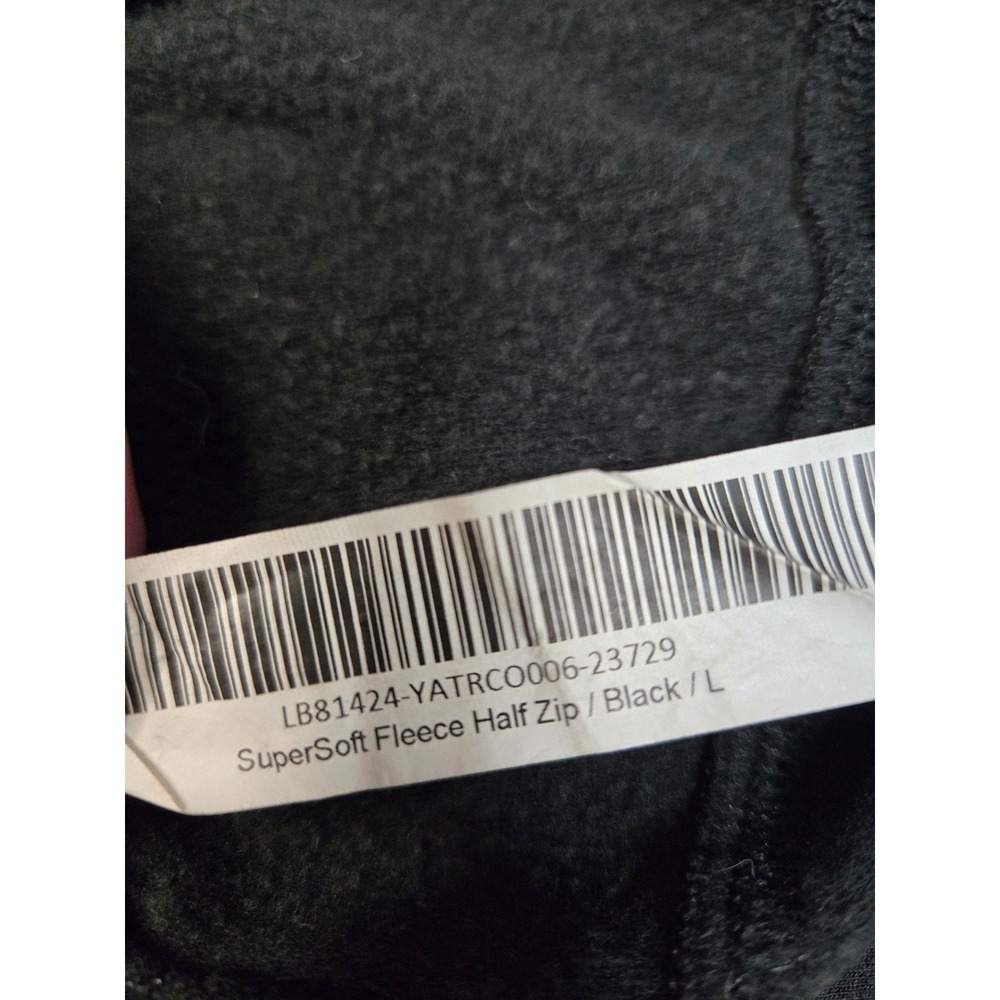Quince SuperSoft Fleece Half Zip Pullover Black Womens Large Athleisure Casual - Picture 6 of 10